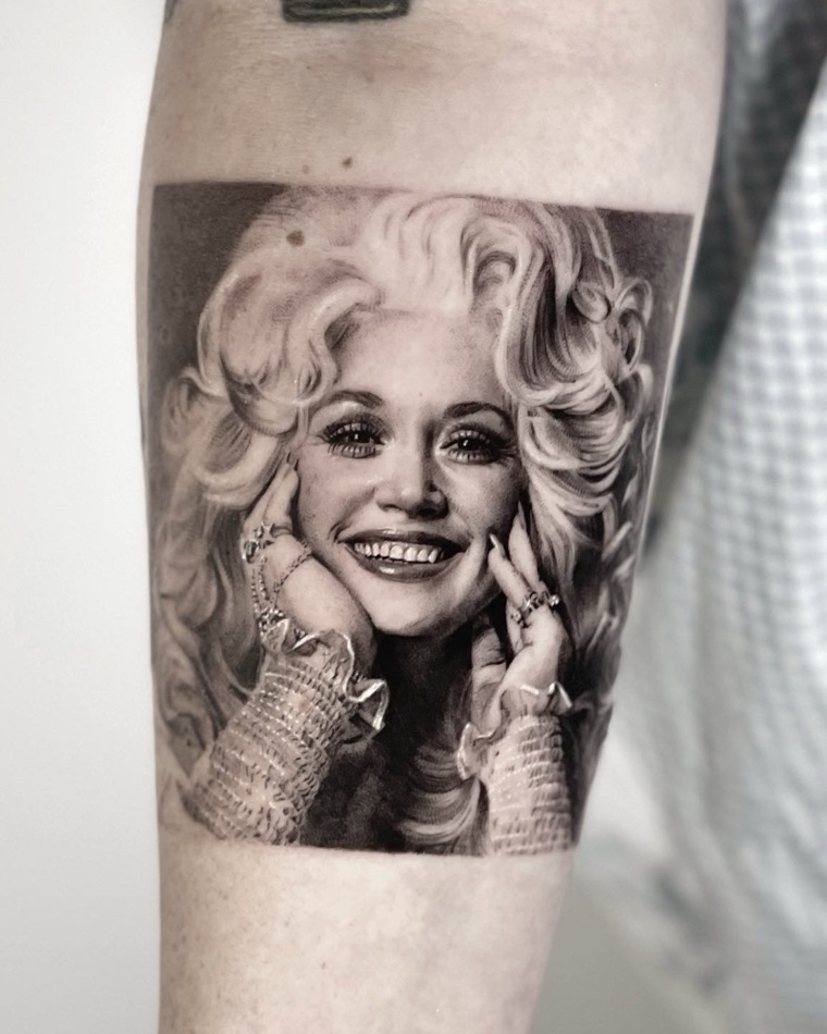 Black and grey realism portrait tattoo by Goldy Z