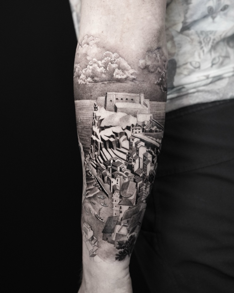 Black and grey realism tattoo by Goldy Z, 9