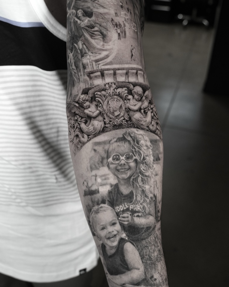 Black and grey realism tattoo by Goldy Z, 10