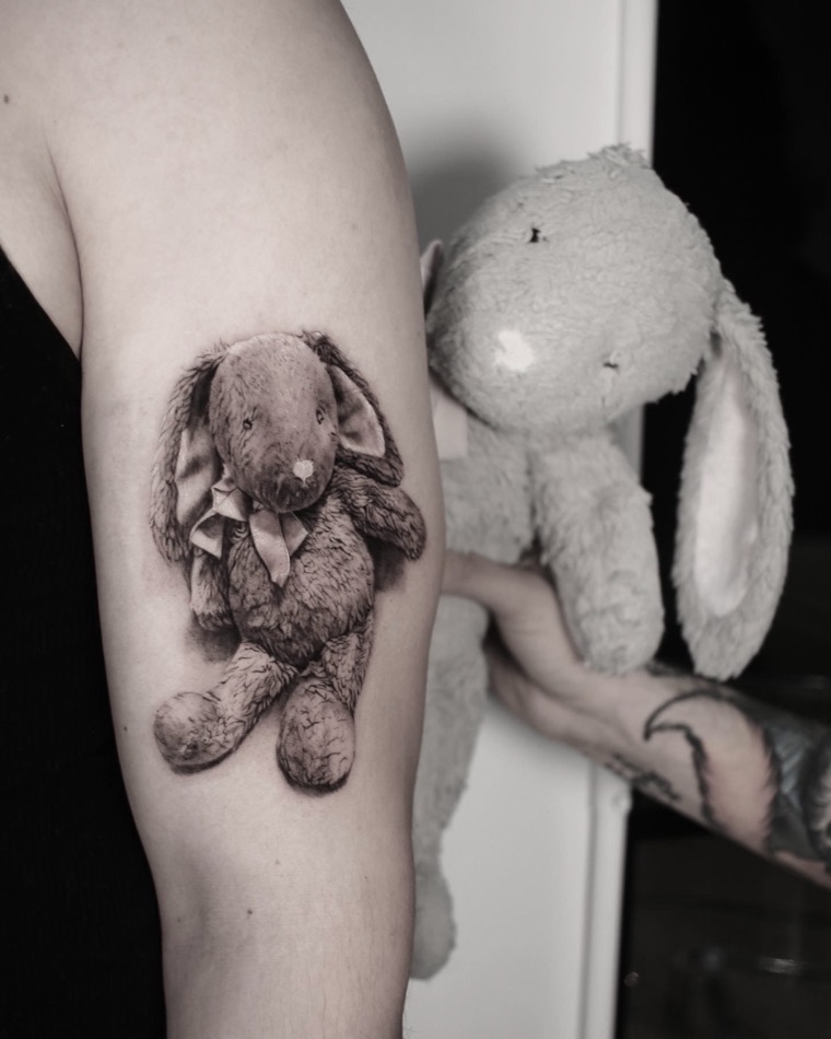 Pet portrait tattoo by Goldy Z, 3
