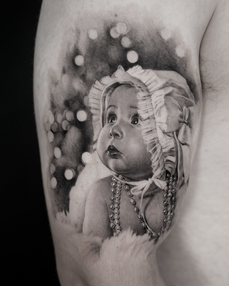Portrait tattoo by Goldy Z, 1