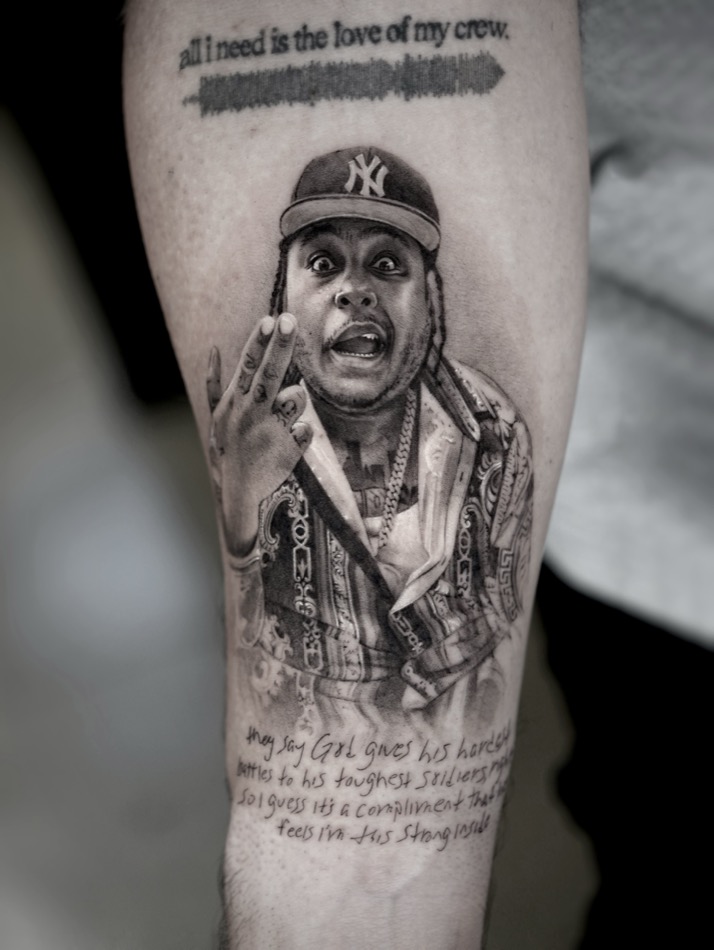 Portrait tattoo by Goldy Z, 2